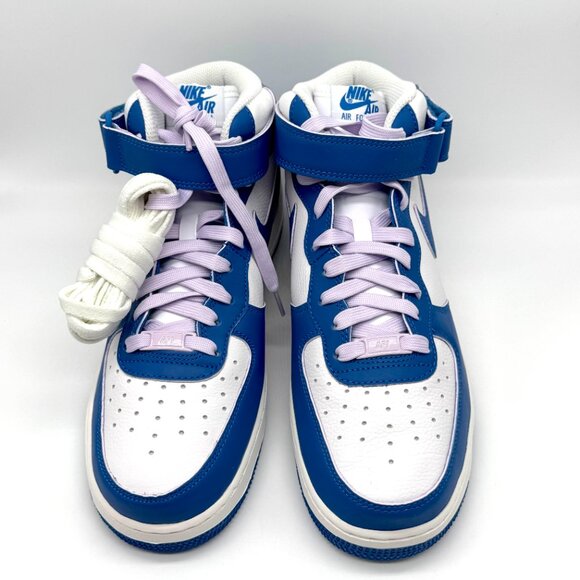 Nike Womens Air Force 1 Mid Shoes Sz 10.5 Military Blue Doll New DX3721-100 - Picture 3 of 12